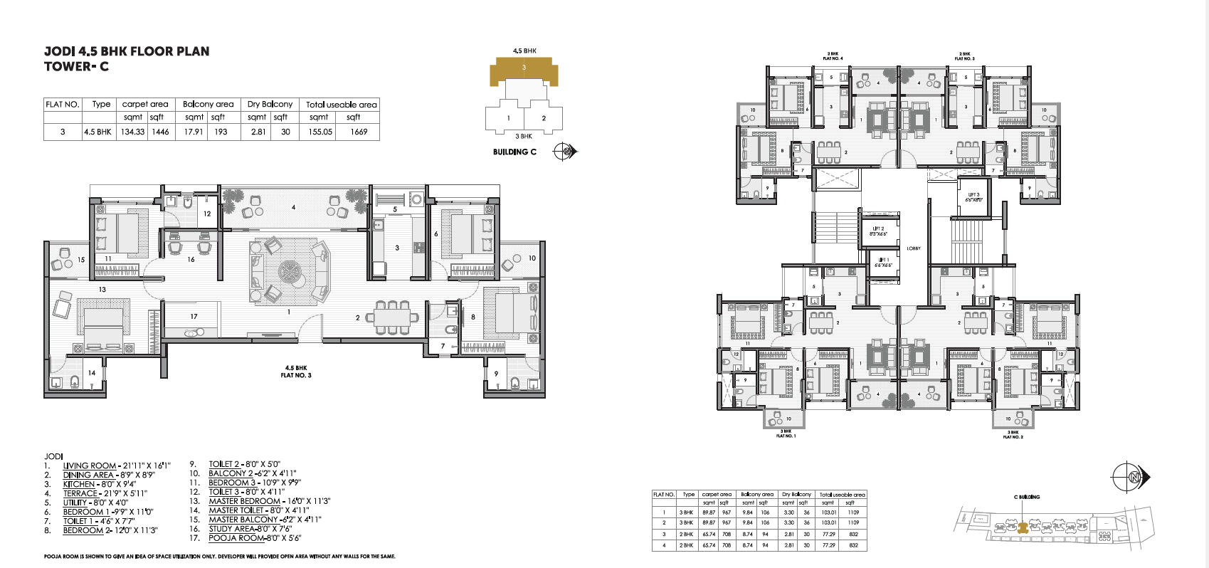 kunal the canary 4.5 bhk floor plan tower C