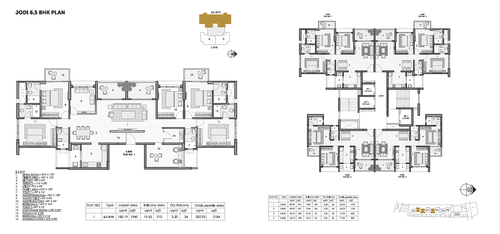kunal the canary 6.5 bhk floor plan